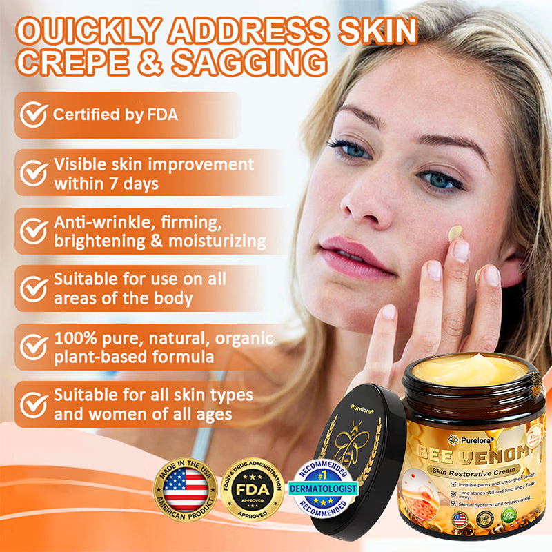 "Made and Shipped from America|✅ Official Store✨Purelora® Bee Venom Skin Restorative Cream 🔥 LAST DAY 80% OFF 💎"