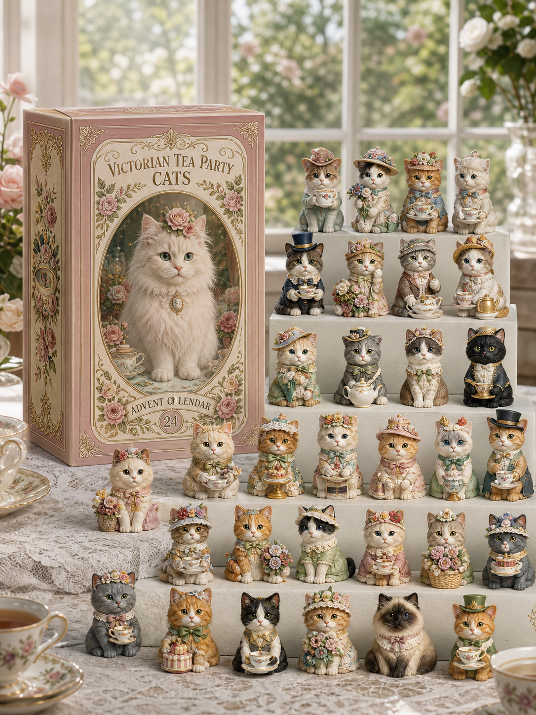 🔥 Last Day 49% Off🔥2026 Cat-Themed Christmas Advent Calendar – Christmas Tree Ornaments