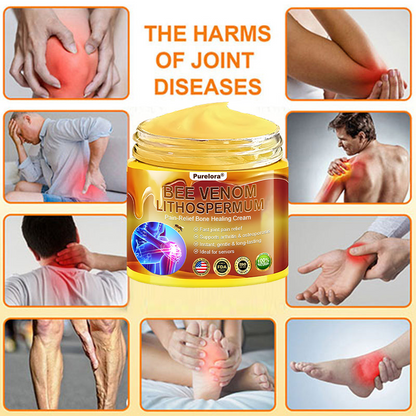 🔥New Arrival🐝Purelora® Bee Venom & Lithospermum Comfort Cream When Walking, Standing or Sleeping Hurts — Daily Pain Relief & Bone Comfort for Older Adults