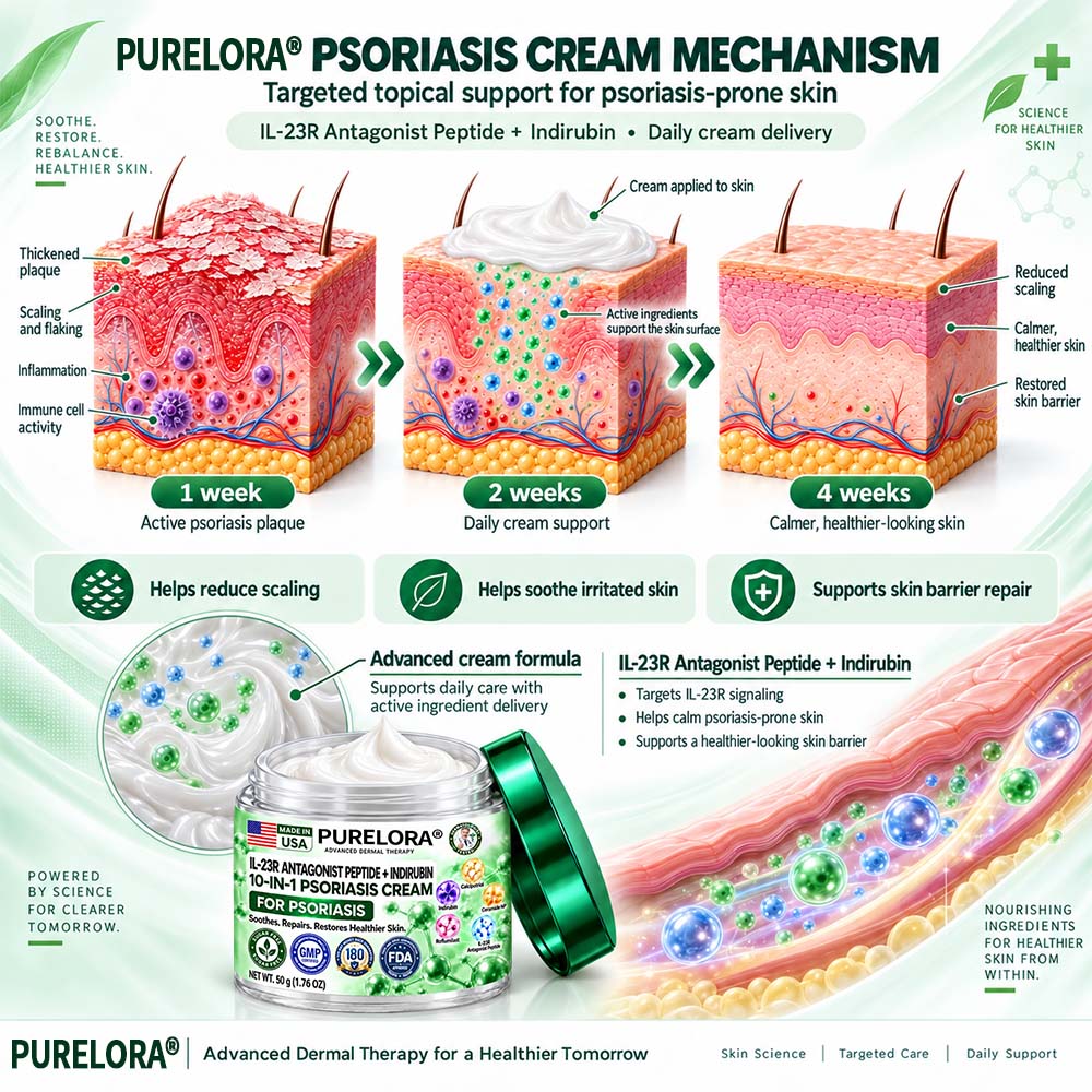 𝐎𝐟𝐟𝐢𝐜𝐢𝐚𝐥 𝐒𝐭𝐨𝐫𝐞 |💧💧 Purelora®𝑰𝑳-𝟐𝟑𝑹 𝑨𝒏𝒕𝒂𝒈𝒐𝒏𝒊𝒔𝒕 𝑷𝒆𝒑𝒕𝒊𝒅𝒆 + 𝑰𝒏𝒅𝒊𝒓𝒖𝒃𝒊𝒏 𝟏𝟎-𝑰𝑵-𝟏 𝑷𝒔𝒐𝒓𝒊𝒂𝒔𝒊𝒔 𝑪𝒓𝒆𝒂𝒎 （𝑯𝒆𝒍𝒑𝒔 𝑹𝒆𝒅𝒖𝒄𝒆 𝑽𝒊𝒔𝒊𝒃𝒍𝒆 𝑹𝒆𝒅𝒏𝒆𝒔𝒔 & 𝑺𝒄𝒂𝒍𝒊𝒏𝒈, 𝑺𝒐𝒐𝒕𝒉𝒆 𝑫𝒓𝒚𝒏𝒆𝒔𝒔 & 𝑰𝒕𝒄𝒉𝒊𝒏𝒈, 𝑺𝒖𝒑𝒑𝒐𝒓𝒕 𝑩𝒂𝒍𝒂𝒏𝒄𝒆𝒅 𝑺𝒌𝒊𝒏-𝑪𝒆𝒍𝒍 𝑹𝒆𝒏𝒆𝒘𝒂𝒍 & 𝑯𝒆𝒍𝒑 𝑹𝒆𝒊𝒏𝒇𝒐𝒓𝒄𝒆 𝒕𝒉𝒆 𝑺𝒌𝒊𝒏 𝑩𝒂𝒓𝒓𝒊𝒆𝒓）