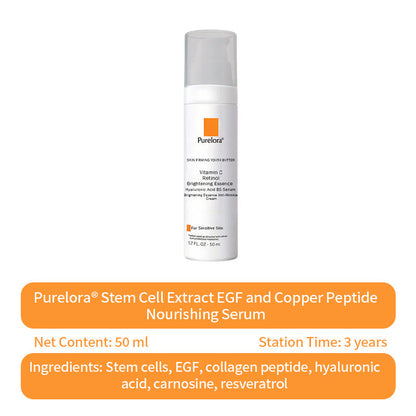 Purelora® Stem Cell Extract EGF and Copper Peptide Revitalizing Essence Cream (deeply activates the skin's internal regeneration, making the skin firmer and smoother)