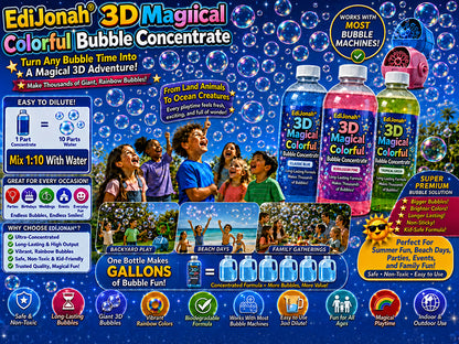 EdiJonah® Super 3D Magic Bubble Concentrate —— Animal & Ocean Fantasy Theme