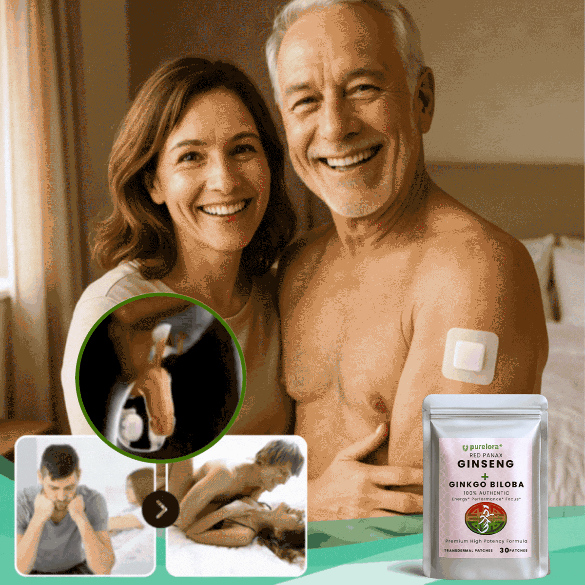 PureloraTM Red Panax Ginseng+Ginkgo Biloba