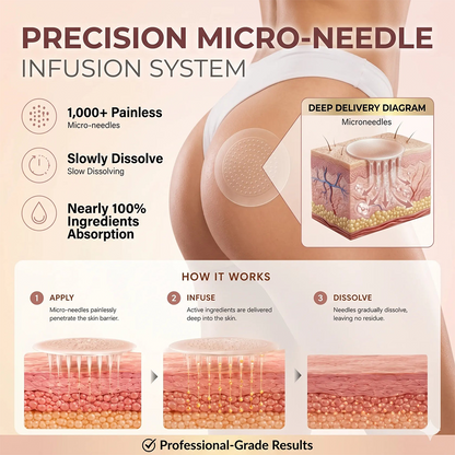 💕Purelora® CurveSculpt Micro-Patch ✦ Modela, reafirma y alisa las curvas de la parte inferior del cuerpo ✦ Sistema de infusión con microagujas