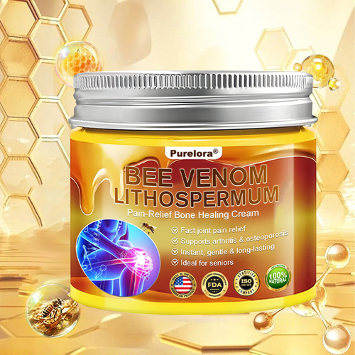 🔥New Arrival🐝Purelora® Bee Venom & Lithospermum Comfort Cream When Walking, Standing or Sleeping Hurts — Daily Pain Relief & Bone Comfort for Older Adults