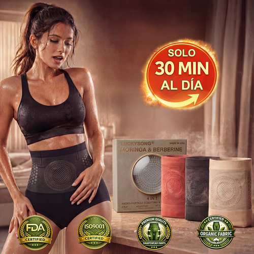 Tienda Oficial de la Marca | LUCKYSONG®2026 Pantalones Cortos 4 en 1 de Moringa y Berberina: Moldeadores y Quema-Grasas con Micropartículas