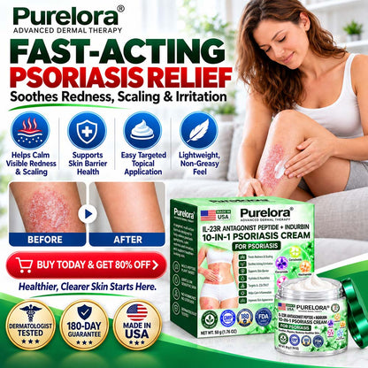 𝐎𝐟𝐟𝐢𝐜𝐢𝐚𝐥 𝐒𝐭𝐨𝐫𝐞 |💧💧 Purelora®𝑰𝑳-𝟐𝟑𝑹 𝑨𝒏𝒕𝒂𝒈𝒐𝒏𝒊𝒔𝒕 𝑷𝒆𝒑𝒕𝒊𝒅𝒆 + 𝑰𝒏𝒅𝒊𝒓𝒖𝒃𝒊𝒏 𝟏𝟎-𝑰𝑵-𝟏 𝑷𝒔𝒐𝒓𝒊𝒂𝒔𝒊𝒔 𝑪𝒓𝒆𝒂𝒎 （𝑯𝒆𝒍𝒑𝒔 𝑹𝒆𝒅𝒖𝒄𝒆 𝑽𝒊𝒔𝒊𝒃𝒍𝒆 𝑹𝒆𝒅𝒏𝒆𝒔𝒔 & 𝑺𝒄𝒂𝒍𝒊𝒏𝒈, 𝑺𝒐𝒐𝒕𝒉𝒆 𝑫𝒓𝒚𝒏𝒆𝒔𝒔 & 𝑰𝒕𝒄𝒉𝒊𝒏𝒈, 𝑺𝒖𝒑𝒑𝒐𝒓𝒕 𝑩𝒂𝒍𝒂𝒏𝒄𝒆𝒅 𝑺𝒌𝒊𝒏-𝑪𝒆𝒍𝒍 𝑹𝒆𝒏𝒆𝒘𝒂𝒍 & 𝑯𝒆𝒍𝒑 𝑹𝒆𝒊𝒏𝒇𝒐𝒓𝒄𝒆 𝒕𝒉𝒆 𝑺𝒌𝒊𝒏 𝑩𝒂𝒓𝒓𝒊𝒆𝒓）