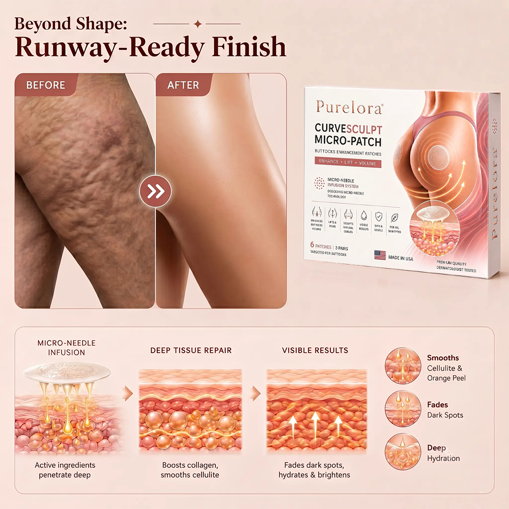 💕Purelora® CurveSculpt Micro-Patch ✦ Modela, reafirma y alisa las curvas de la parte inferior del cuerpo ✦ Sistema de infusión con microagujas