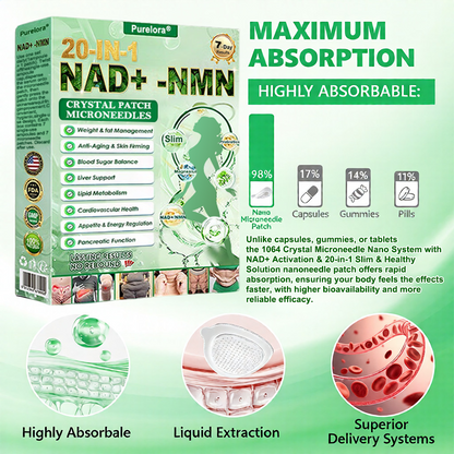 FDA New Product🔥 | Purelora® 1064 Crystal Microneedle Nano System with NAD⁺ Activation & 20-in-1 Slim & Healthy Pacth Solution