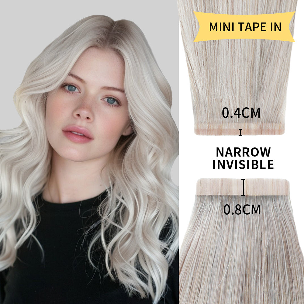 💯Seamless Injected Hand-Tied Invisible Tape In Hair Extension -- 100% VIRGIN HUMAN HAIR(10 Pieces )