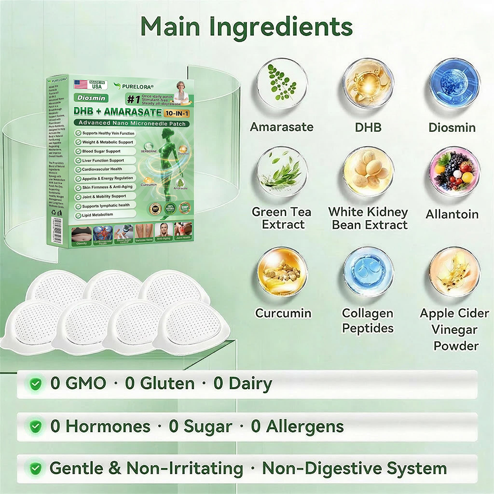 𝐏𝐮𝐫𝐞𝐥𝐨𝐫𝐚® 𝐌𝐞𝐭𝐚𝐛𝐨𝐥𝐢𝐜 𝐌𝐚𝐭𝐫𝐢𝐱™ – 𝐃𝐇𝐁 + 𝐀𝐦𝐚𝐫𝐚𝐬𝐚𝐭𝐞 𝟏𝟎-𝐢𝐧-𝟏 𝐍𝐚𝐧𝐨 𝐌𝐢𝐜𝐫𝐨𝐧𝐞𝐞𝐝𝐥𝐞 𝐏𝐚𝐭𝐜𝐡 (💧𝐉𝐮𝐬𝐭 𝐎𝐧𝐜𝐞 𝐚 𝐃𝐚𝐲 – 𝐕𝐢𝐬𝐢𝐛𝐥𝐞 𝐑𝐞𝐬𝐮𝐥𝐭𝐬 𝐢𝐧 𝟕 𝐃𝐚𝐲𝐬!) ✅𝐓𝐚𝐜𝐤𝐥𝐞𝐬 𝐨𝐛𝐞𝐬𝐢𝐭𝐲, 𝐥𝐨𝐨𝐬𝐞 𝐬𝐤𝐢𝐧, 𝐝𝐢𝐚𝐛𝐞𝐭𝐞𝐬, 𝐬𝐥𝐞𝐞𝐩 𝐢𝐬𝐬𝐮𝐞𝐬, 𝐣𝐨𝐢𝐧𝐭 𝐩𝐚𝐢𝐧, 𝐚𝐧𝐝 𝐬𝐮𝐩𝐩𝐨𝐫𝐭𝐬 𝐯𝐞𝐢𝐧 & 𝐥𝐲𝐦𝐩𝐡𝐚𝐭𝐢𝐜 𝐜𝐢𝐫𝐜𝐮𝐥𝐚𝐭𝐢𝐨𝐧