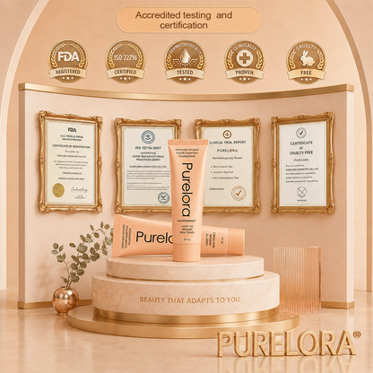 💖【Tienda oficial】Base de maquillaje AdaptaShade de PURELORA®: una base de maquillaje que se adapta al tono de la piel y contiene ingredientes para el cuidado de la piel