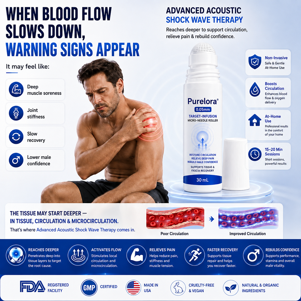 Purelora® 0.05mm Target-Infusion Micro-Needle Roller — Restores Tissue Health, Enhances Rigidity & Stamina, Relieves Muscle & Joint Discomfort