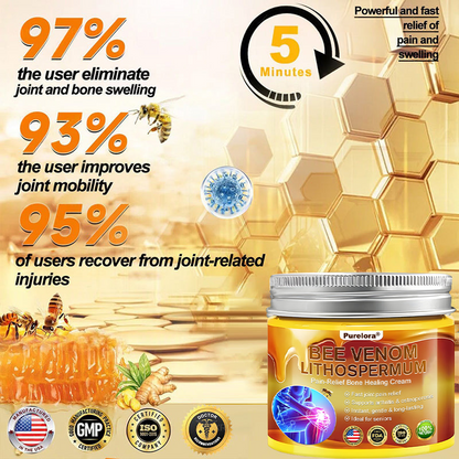 🔥New Arrival🐝Purelora® Bee Venom & Lithospermum Comfort Cream When Walking, Standing or Sleeping Hurts — Daily Pain Relief & Bone Comfort for Older Adults