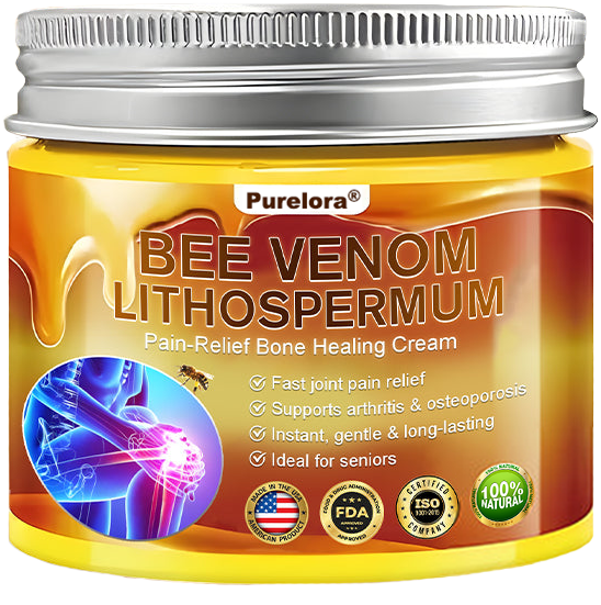 🔥New Arrival🐝Purelora® Bee Venom & Lithospermum Comfort Cream When Walking, Standing or Sleeping Hurts — Daily Pain Relief & Bone Comfort for Older Adults