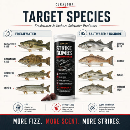 𝐎𝐟𝐟𝐢𝐜𝐢𝐚𝐥 𝐁𝐫𝐚𝐧𝐝 𝐒𝐭𝐨𝐫𝐞 |✅Curalona® Strike Bombs — New Freshwater & Saltwater Bait That Bleeds, Fizzes & Triggers Big Predators