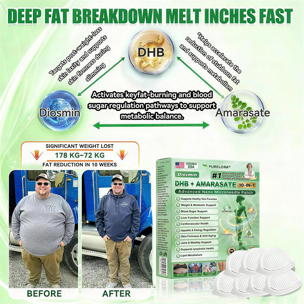𝐏𝐮𝐫𝐞𝐥𝐨𝐫𝐚® 𝐌𝐞𝐭𝐚𝐛𝐨𝐥𝐢𝐜 𝐌𝐚𝐭𝐫𝐢𝐱™ – 𝐃𝐇𝐁 + 𝐀𝐦𝐚𝐫𝐚𝐬𝐚𝐭𝐞 𝟏𝟎-𝐢𝐧-𝟏 𝐍𝐚𝐧𝐨 𝐌𝐢𝐜𝐫𝐨𝐧𝐞𝐞𝐝𝐥𝐞 𝐏𝐚𝐭𝐜𝐡 (💧𝐉𝐮𝐬𝐭 𝐎𝐧𝐜𝐞 𝐚 𝐃𝐚𝐲 – 𝐕𝐢𝐬𝐢𝐛𝐥𝐞 𝐑𝐞𝐬𝐮𝐥𝐭𝐬 𝐢𝐧 𝟕 𝐃𝐚𝐲𝐬!) ✅𝐓𝐚𝐜𝐤𝐥𝐞𝐬 𝐨𝐛𝐞𝐬𝐢𝐭𝐲, 𝐥𝐨𝐨𝐬𝐞 𝐬𝐤𝐢𝐧, 𝐝𝐢𝐚𝐛𝐞𝐭𝐞𝐬, 𝐬𝐥𝐞𝐞𝐩 𝐢𝐬𝐬𝐮𝐞𝐬, 𝐣𝐨𝐢𝐧𝐭 𝐩𝐚𝐢𝐧, 𝐚𝐧𝐝 𝐬𝐮𝐩𝐩𝐨𝐫𝐭𝐬 𝐯𝐞𝐢𝐧 & 𝐥𝐲𝐦𝐩𝐡𝐚𝐭𝐢𝐜 𝐜𝐢𝐫𝐜𝐮𝐥𝐚𝐭𝐢𝐨𝐧