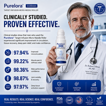 Purelora® 0.05mm Target-Infusion Micro-Needle Roller — Restores Tissue Health, Enhances Rigidity & Stamina, Relieves Muscle & Joint Discomfort