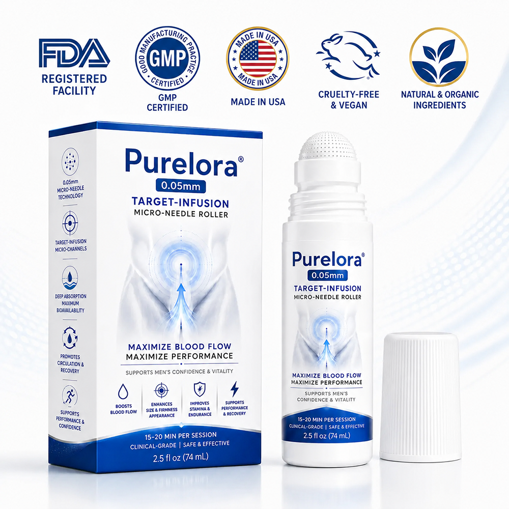 Purelora® 0.05mm Target-Infusion Micro-Needle Roller — Restores Tissue Health, Enhances Rigidity & Stamina, Relieves Muscle & Joint Discomfort