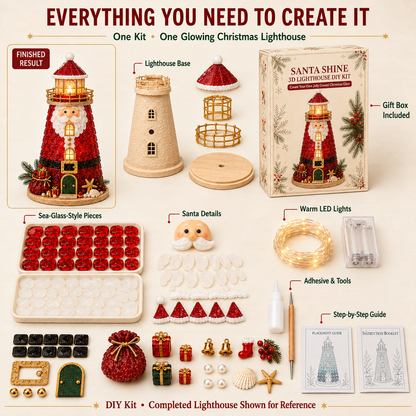 ✨Light‑Up Christmas Character Lighthouse | Complete DIY Craft Kit For Holiday Decor.